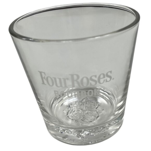 Kentucky Bourbon Collectible Whiskey Barware Glasses (2) Jim Beam & Four Roses - Picture 3 of 15